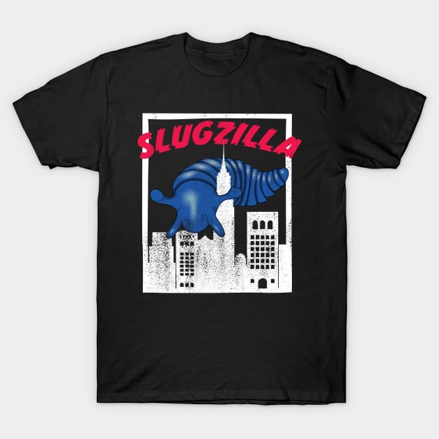 Blue Slugzilla 3D Printed Sensory Slug Rampages New York! T-Shirt by YourGoods